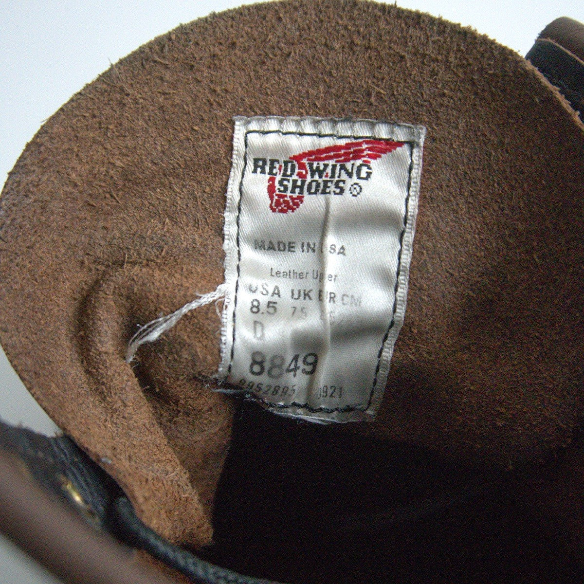 REDWING 8849 Classic Moc Toe Black Prairie Boots Size 8.5D
