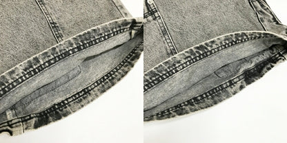 PERSONSOUL Multi Pocket Wide Denim Jeans Black Size L