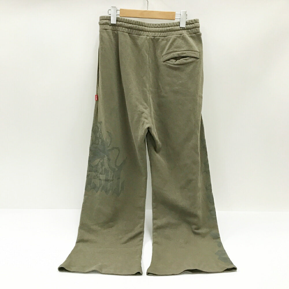 DIESEL Wide Leg Sweatpants Brown Size M