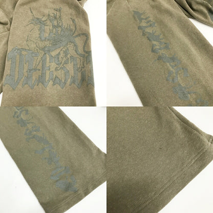 DIESEL Wide Leg Sweatpants Brown Size M