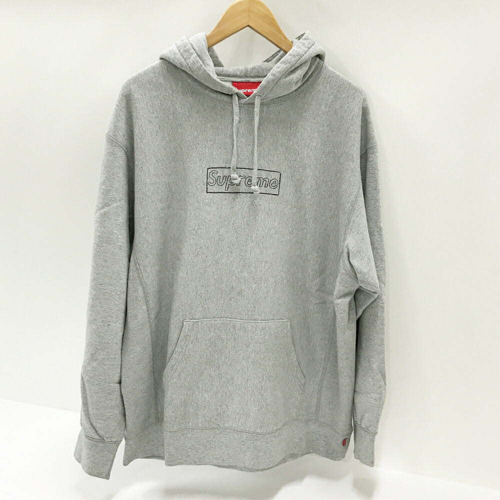 Supreme x KAWS Chalk Logo Hoodie Gray Size L