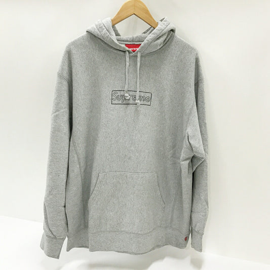 Supreme x KAWS Chalk Logo Hoodie Gray Size L