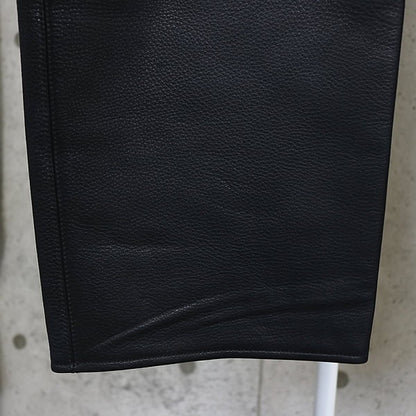 CHROME HEARTS DEVIL DOG Leather Cargo Pants Black Size 34