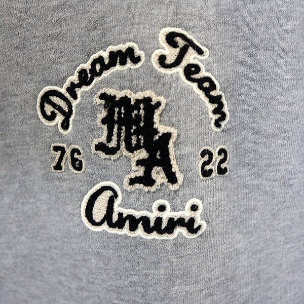 AMIRI DREAM TEAM Oversized Cotton Hoodie Gray Size 48