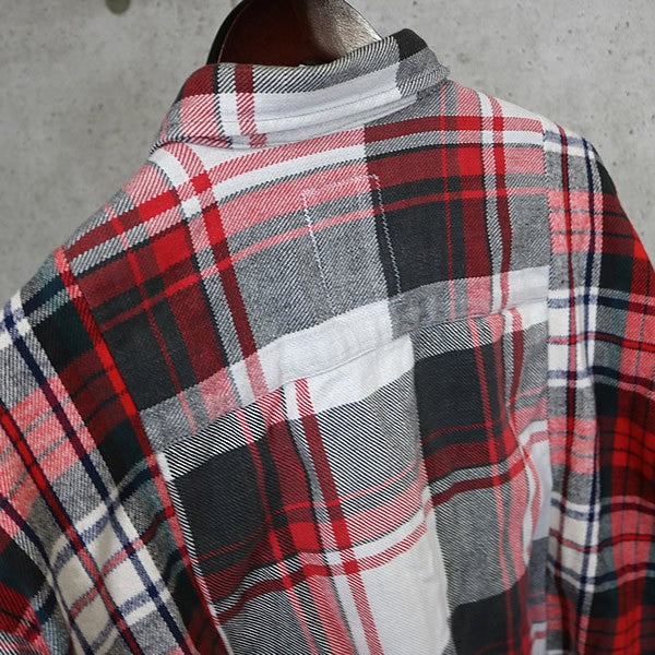 READYMADE Flannel Check Shirt Red Size 1