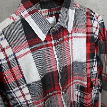 READYMADE Flannel Check Shirt Red Size 1