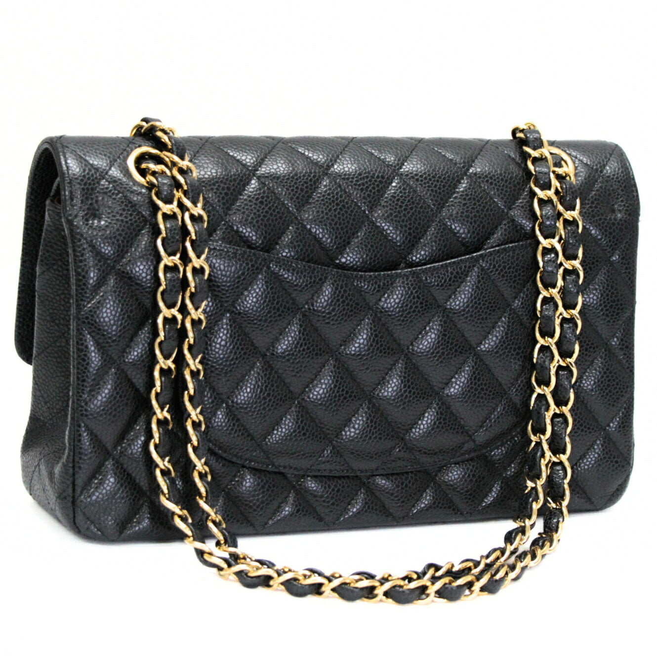 CHANEL Matelasse 25 Double Flap Bag Black Size ONE SIZE