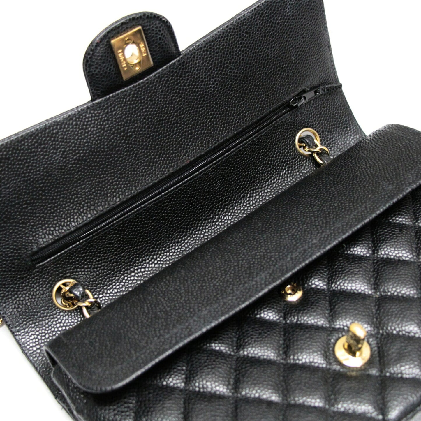 CHANEL Matelasse 25 Double Flap Bag Black Size ONE SIZE