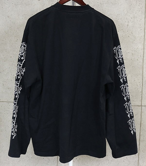 VETEMENTS AW25 COF Logo Longsleeve T-Shirt Black Size M