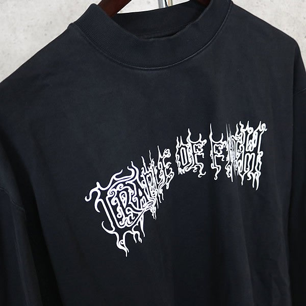 VETEMENTS AW25 COF Logo Longsleeve T-Shirt Black Size M