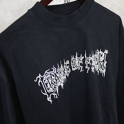 VETEMENTS AW25 COF Logo Longsleeve T-Shirt Black Size M