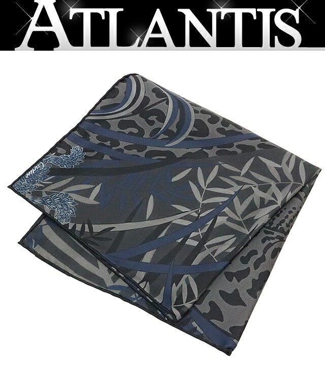 Cartier Leopard Print Silk Scarf Black Multi Size ONE SIZE