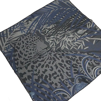Cartier Leopard Print Silk Scarf Black Multi Size ONE SIZE