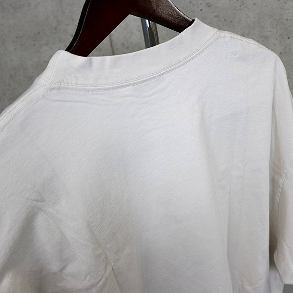 BALENCIAGA Logo Cotton T-Shirt Off-White Size M