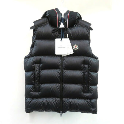 MONCLER LUIRO Hooded Down Vest Black Size 1