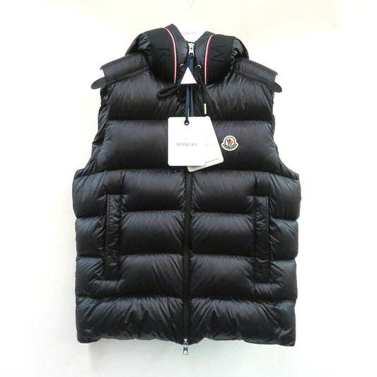 MONCLER LUIRO Hooded Down Vest Black Size 1
