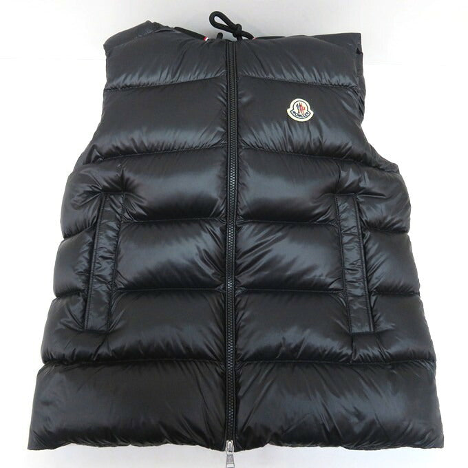 MONCLER LUIRO Hooded Down Vest Black Size 1
