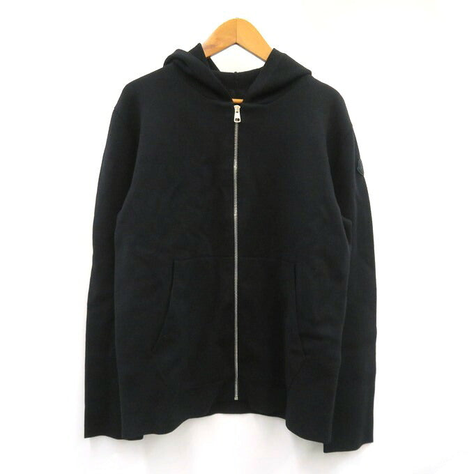 MONCLER Full Knit Zip-Up Hoodie Black Size S