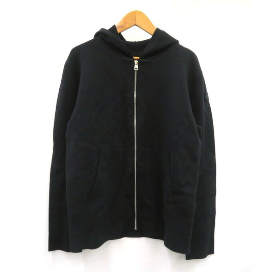 MONCLER Full Knit Zip-Up Hoodie Black Size S