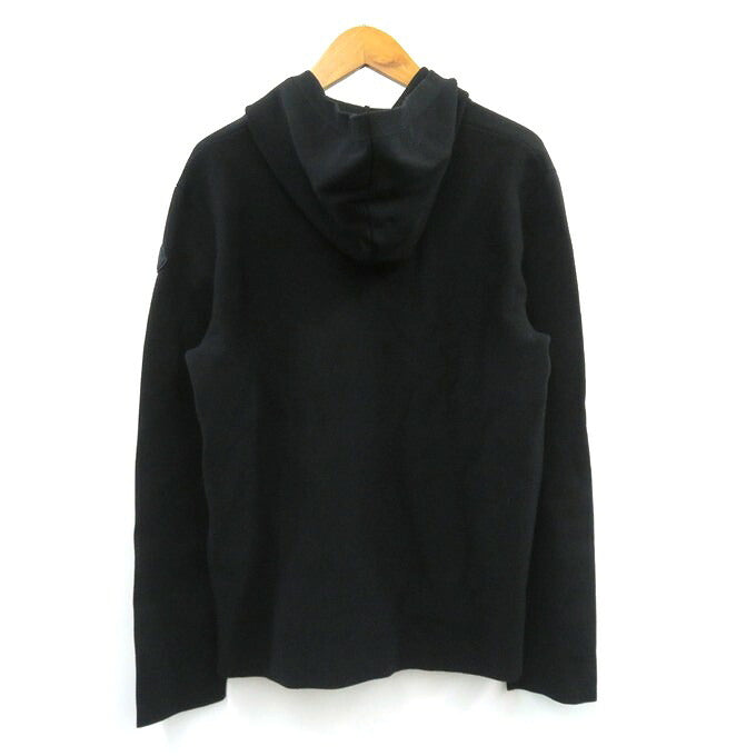 MONCLER Full Knit Zip-Up Hoodie Black Size S