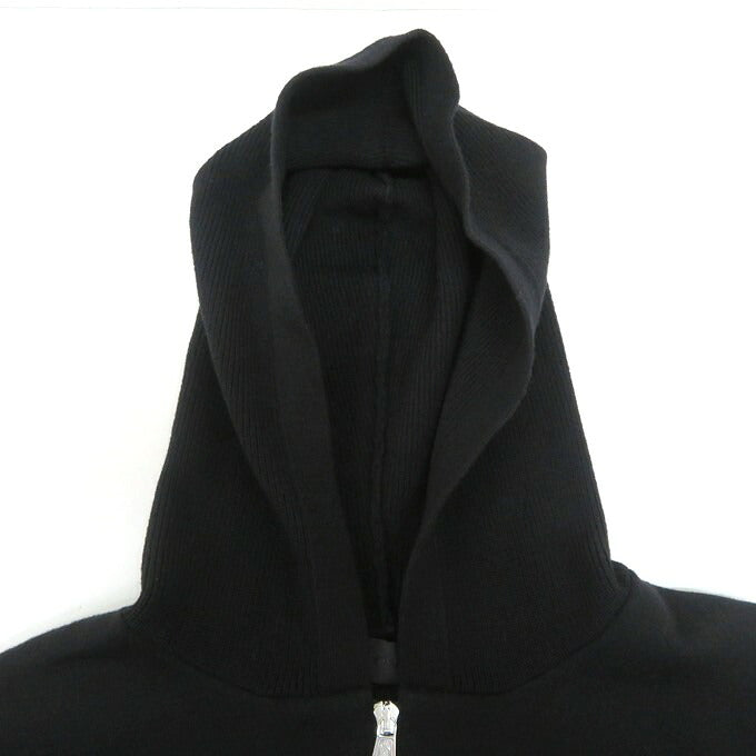 MONCLER Full Knit Zip-Up Hoodie Black Size S