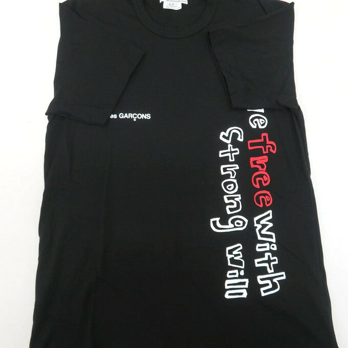 COMME des GARCONS Message Print T-Shirt Black Size M