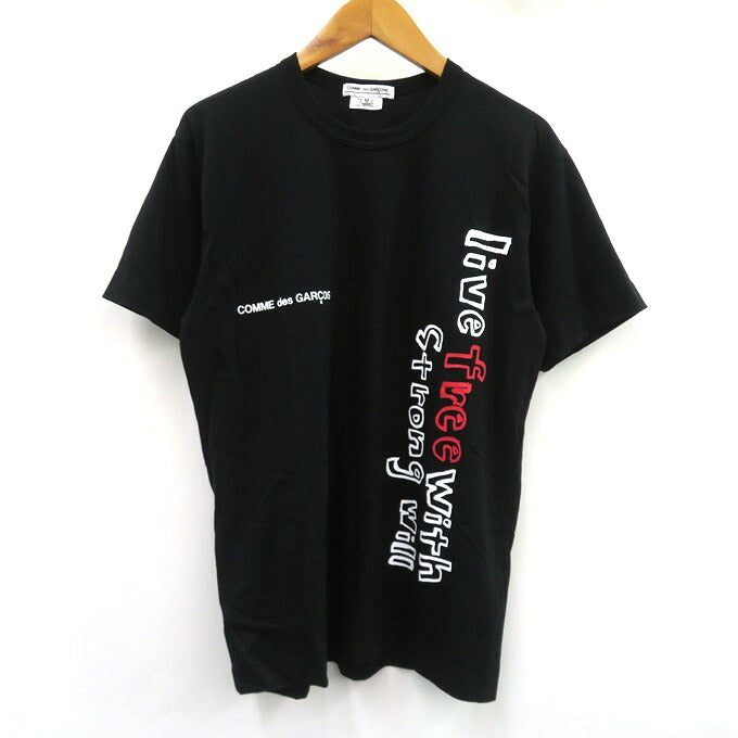 COMME des GARCONS Message Print T-Shirt Black Size M