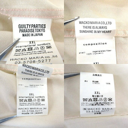 WACKO MARIA 23SS 50'S Long Sleeve Open Collar Shirt Ivory Size XXL