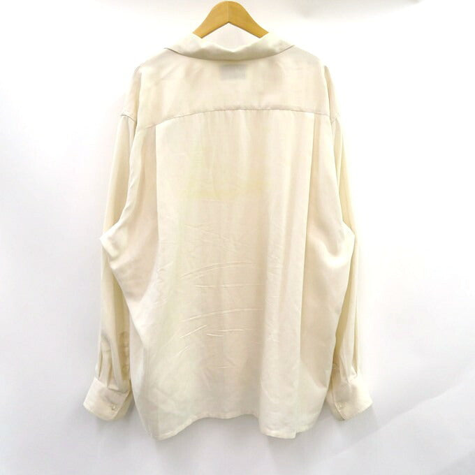 WACKO MARIA 23SS 50'S Long Sleeve Open Collar Shirt Ivory Size XXL
