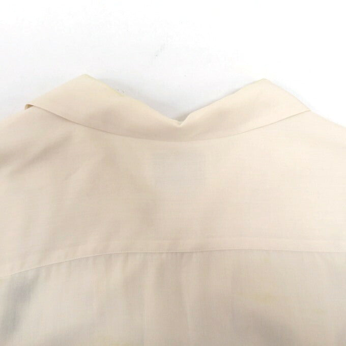 WACKO MARIA 23SS 50'S Long Sleeve Open Collar Shirt Ivory Size XXL