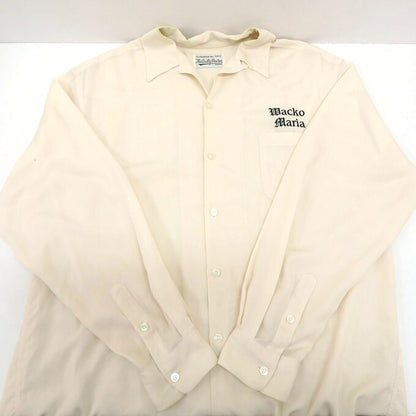 WACKO MARIA 23SS 50'S Long Sleeve Open Collar Shirt Ivory Size XXL
