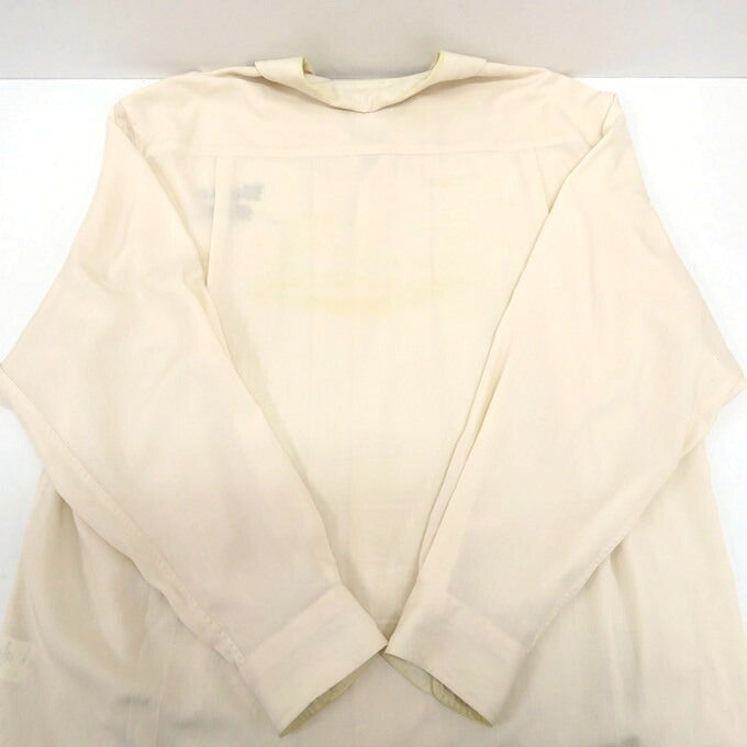 WACKO MARIA 23SS 50'S Long Sleeve Open Collar Shirt Ivory Size XXL