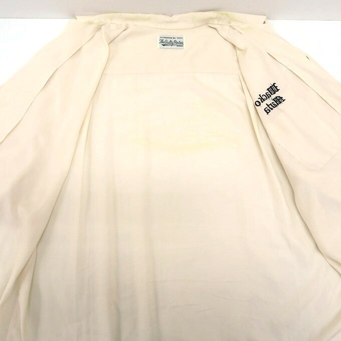 WACKO MARIA 23SS 50'S Long Sleeve Open Collar Shirt Ivory Size XXL