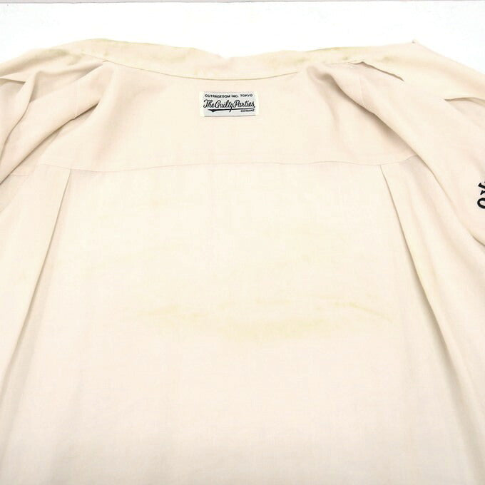 WACKO MARIA 23SS 50'S Long Sleeve Open Collar Shirt Ivory Size XXL