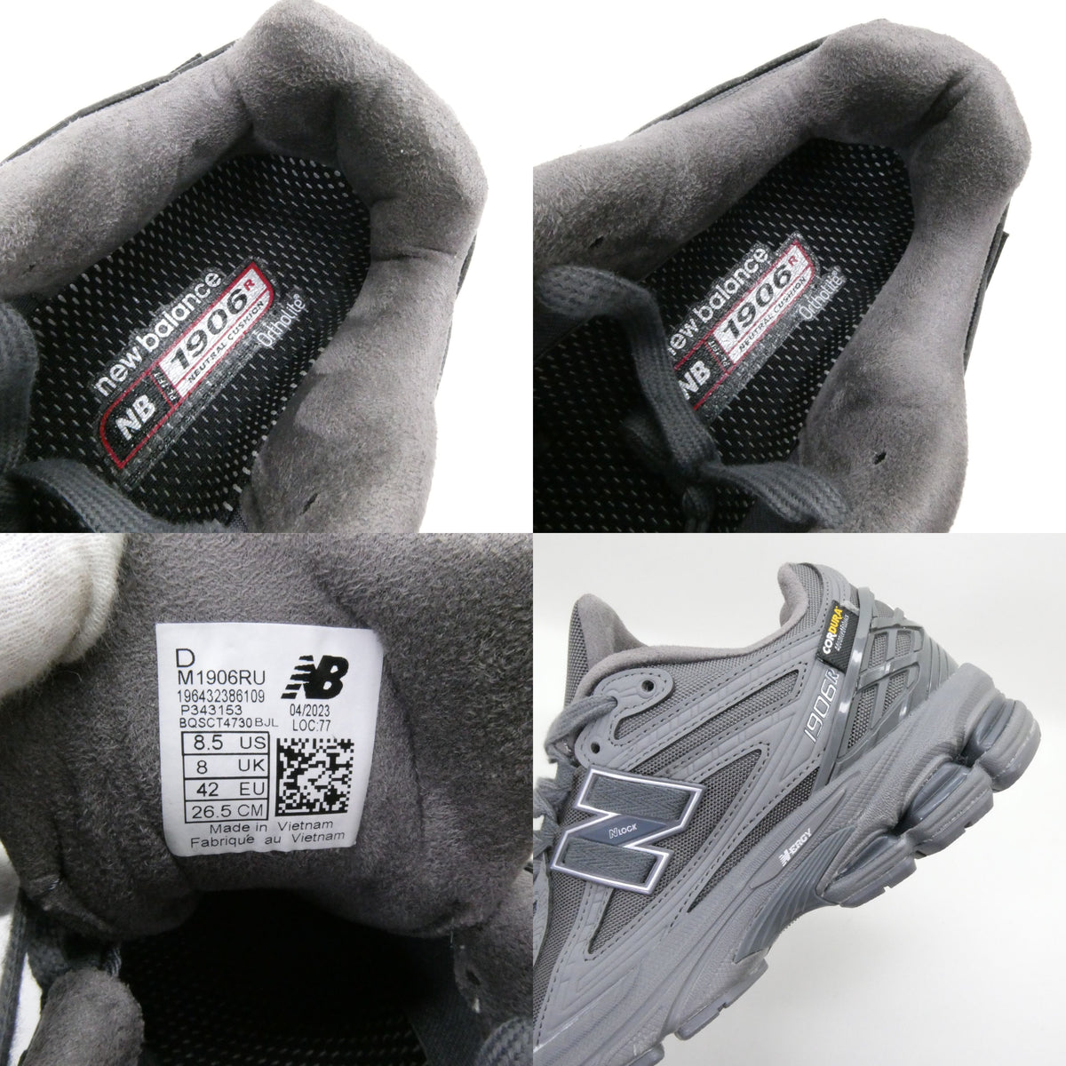 New Balance M1906RU 1906R Cordura Gray Sneakers Size 8.5