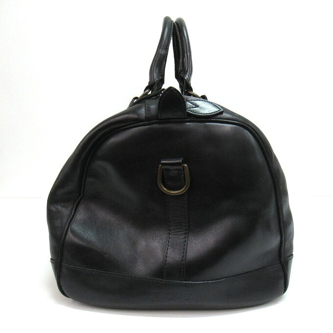 POLO RALPH LAUREN Leather Boston Bag Black