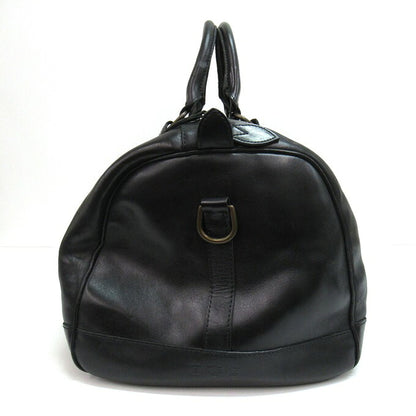 POLO RALPH LAUREN Leather Boston Bag Black