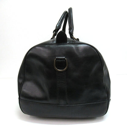 POLO RALPH LAUREN Leather Boston Bag Black