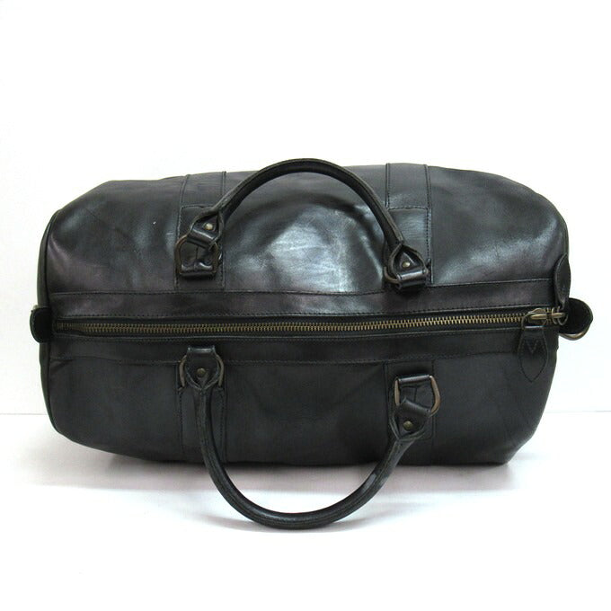 POLO RALPH LAUREN Leather Boston Bag Black