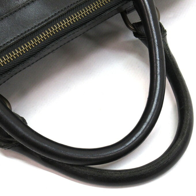 POLO RALPH LAUREN Leather Boston Bag Black