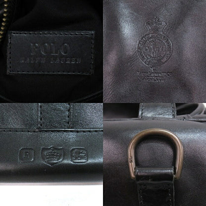 POLO RALPH LAUREN Leather Boston Bag Black