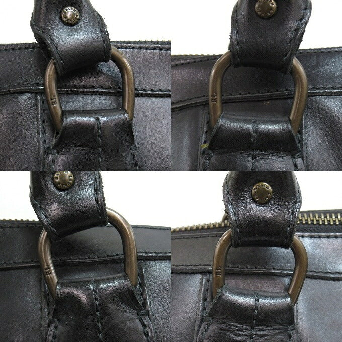 POLO RALPH LAUREN Leather Boston Bag Black