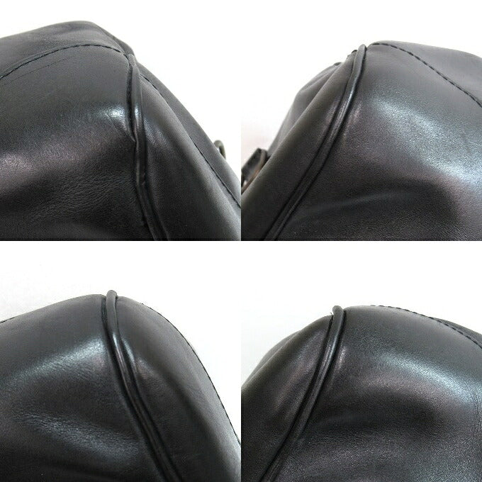 POLO RALPH LAUREN Leather Boston Bag Black