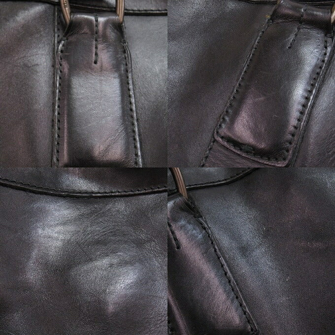 POLO RALPH LAUREN Leather Boston Bag Black