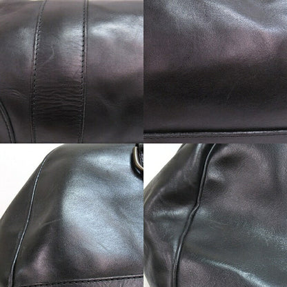 POLO RALPH LAUREN Leather Boston Bag Black