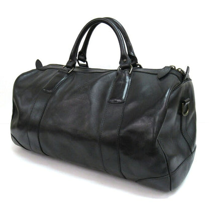 POLO RALPH LAUREN Leather Boston Bag Black