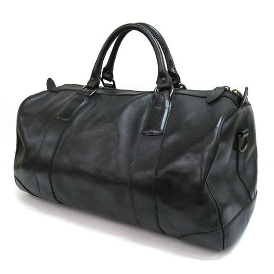POLO RALPH LAUREN Leather Boston Bag Black