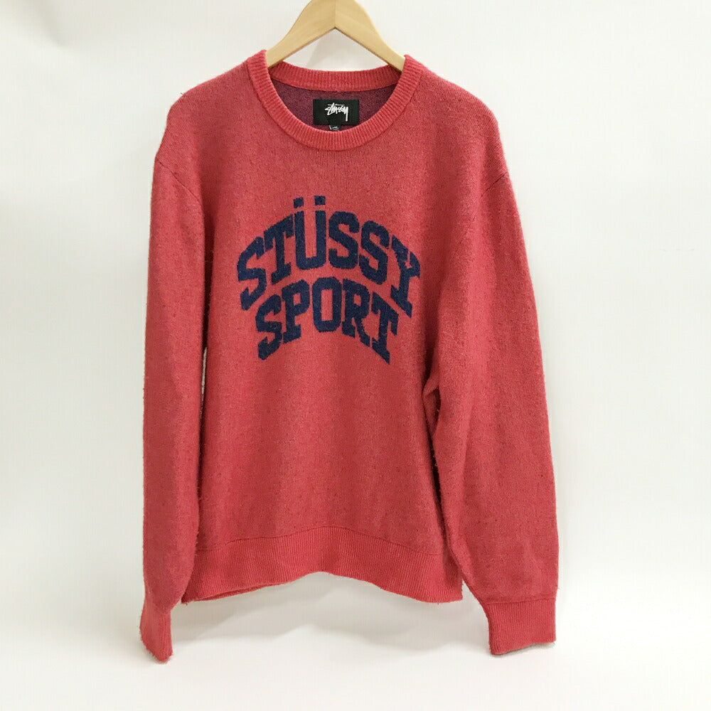 STUSSY Stussy Sport Logo Knit Sweater Red Size M