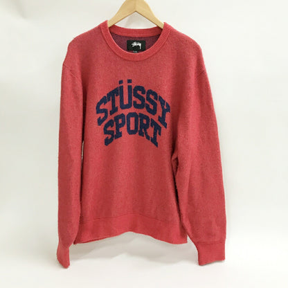 STUSSY Stussy Sport Logo Knit Sweater Red Size M