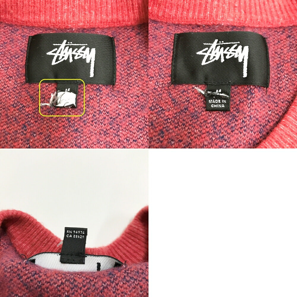 STUSSY Stussy Sport Logo Knit Sweater Red Size M